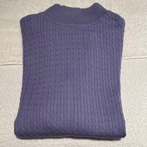 EUC Karen Scott Mock Turtleneck Sweater, Lilac-Purple, Cotton, Petite Small